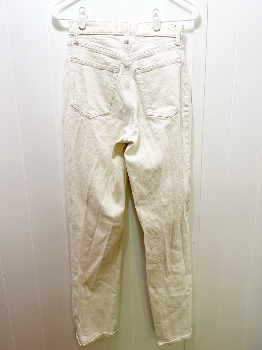 Abercrombie and fitch the 90s straight ultra high rise jeans cream size 26 - Picture 4 of 5